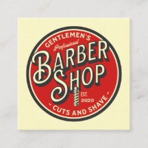 Cartão de Visita de Barbearia Retro