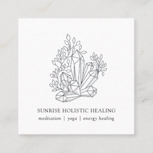 Quadrado Cartão de visita de calor com energia cristalina