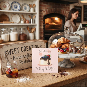 Quadrado Cartão de visita de Chef de Pastelaria Personaliza