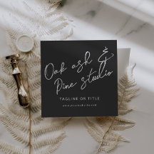 Cartão de visita de Código QR de Boho Moderno Pret