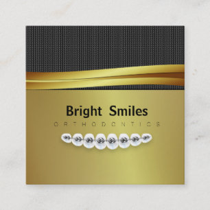 Quadrado Cartão de visita de dentista ortodontista