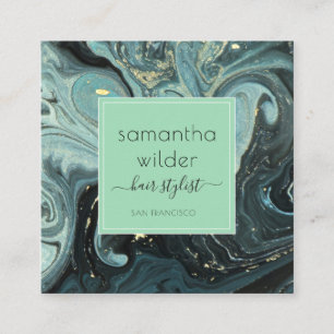 Quadrado Cartão de visita de Esquadrão de Estilos de Mármor