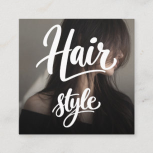 Quadrado Cartão de Visita de Estilista de Cabelo Moderno co