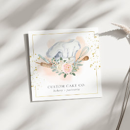 Quadrado Cartão de visita de Ferramentas de Hat do Chef de 