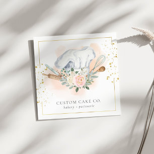 Quadrado Cartão de visita de Ferramentas de Hat do Chef de 