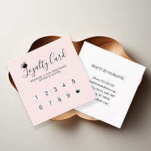 Quadrado Cartão de visita de fidelidade moderna e de 10 car