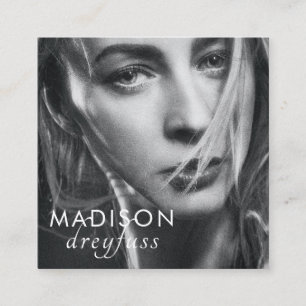 Quadrado Cartão de visita de Foto Profissional Minimalista 