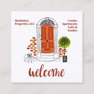 Quadrado cartão de visita de gerenciamento de propriedade