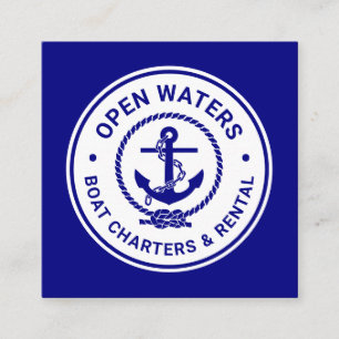 Quadrado Cartão de visita de Logotipo da Carta de Marina Ma