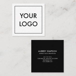 Quadrado Cartão de visita de logotipo profissional mínimo