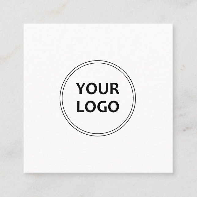 Quadrado cartão de visita de logotipo profissional moderno (Frente)