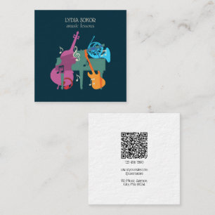 Quadrado Cartão de Visita de Música Multi-Instrumental Mode
