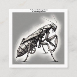 Quadrado Cartão de visita de padrão de tatuagem