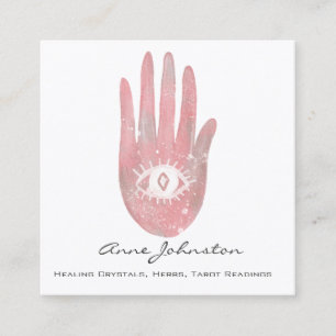 Quadrado Cartão de visita de Palm e Olho Square