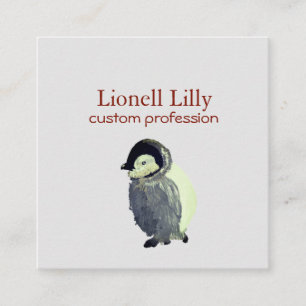 Quadrado Cartão de visita de pinguim