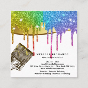 Quadrado Cartão de visita de pintor