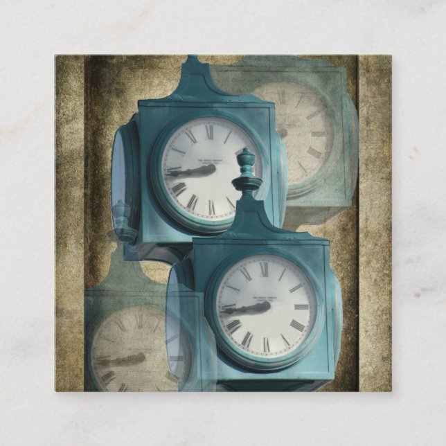 Quadrado Cartão de visita de reparo de relógio (Frente)