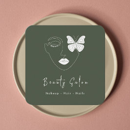 Quadrado Cartão de visita de Salão de Beleza Profissional M