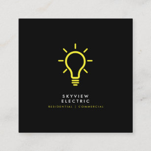 Quadrado Cartão de visita de Serviços de Contratação El