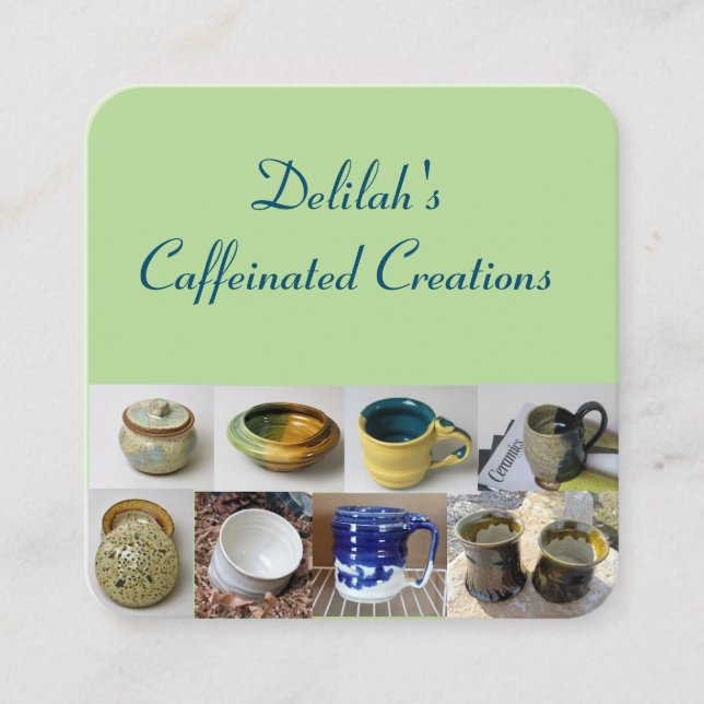 Quadrado Cartão de visita do artista (Frente)