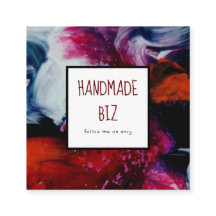 Cartão de visita do Biz Square artesanal