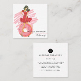 Quadrado Cartão de Visita do Serviço de Alimentação