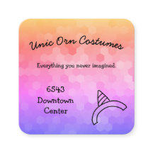 Cartão de visita do Unicorn Rainbow