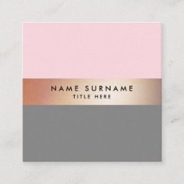 Quadrado Cartão de visita Dourado chique elegante do