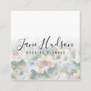 Quadrado Cartão de Visita Editável Minimalista Simples Eleg