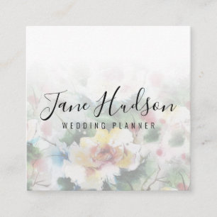 Quadrado Cartão de Visita Editável Minimalista Simples Eleg