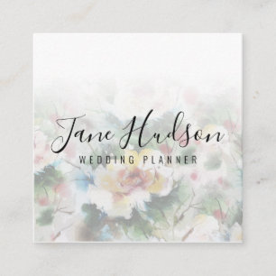 Quadrado Cartão de Visita Editável Minimalista Simples Eleg