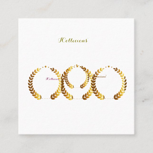 Quadrado Cartão de visita inspirado (Frente)