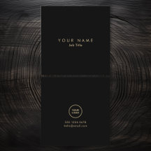 Cartão de visita monocromático elegante de logotip