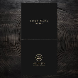 Quadrado Cartão de visita monocromático elegante de logotip