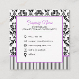 Quadrado Cartão de visita para organizadores de festas de c