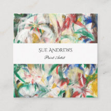 Cartão de visita personalizado aguarela do artista