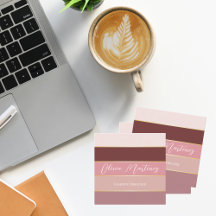 Cartão de Visita Personalizado com Listras de Core