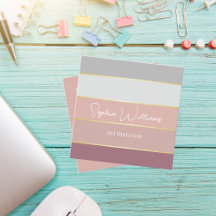 Cartão de Visita Personalizado com Listras de Core