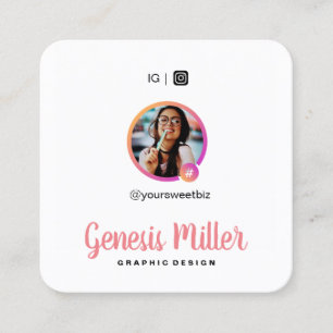 Quadrado Cartão de visita personalizado IG 
