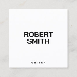 Quadrado Cartão de visita preto e branco simples moderno