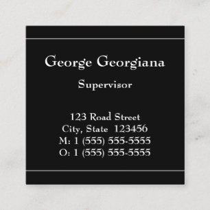 Quadrado Cartão de visita profissional básico