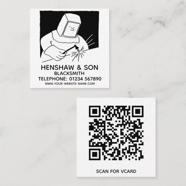 Quadrado Cartão de visita Promocional Praça do ferreiro (Frente/Verso)