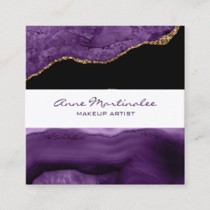 Quadrado Cartão de visita Púrpura de Agato