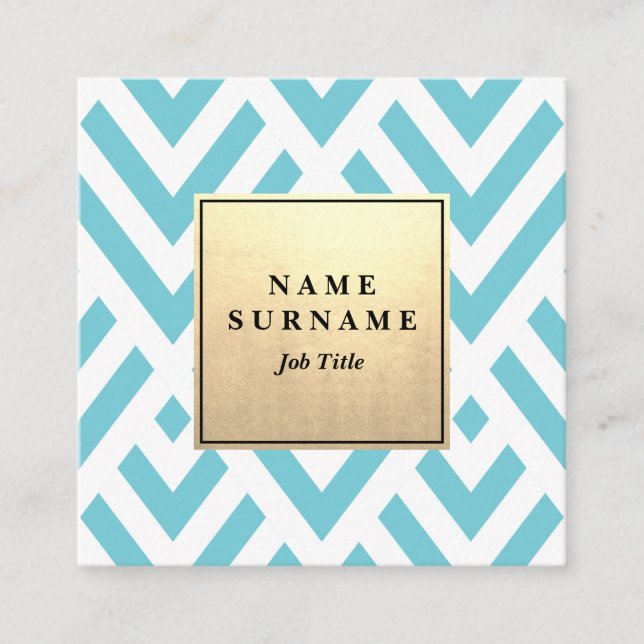Quadrado Cartão de visita sem emenda de GeometricPattern (Frente)