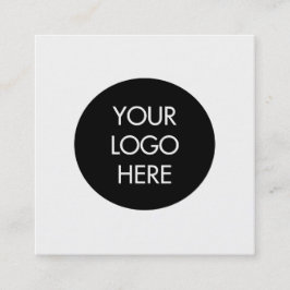 Quadrado Cartão de visita social preto e branco simples dos