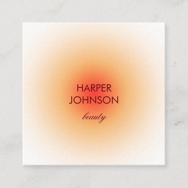 Quadrado cartão de visita tropical do sol (Frente)