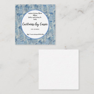 Quadrado Chinoiserie Ginger Jar Toile Cartão de visita