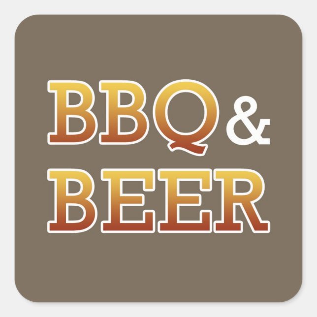 Quadrado CHURRASCO e adesivo de cerveja (Frente)
