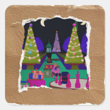 Colagem do adesivo da árvore de Natal