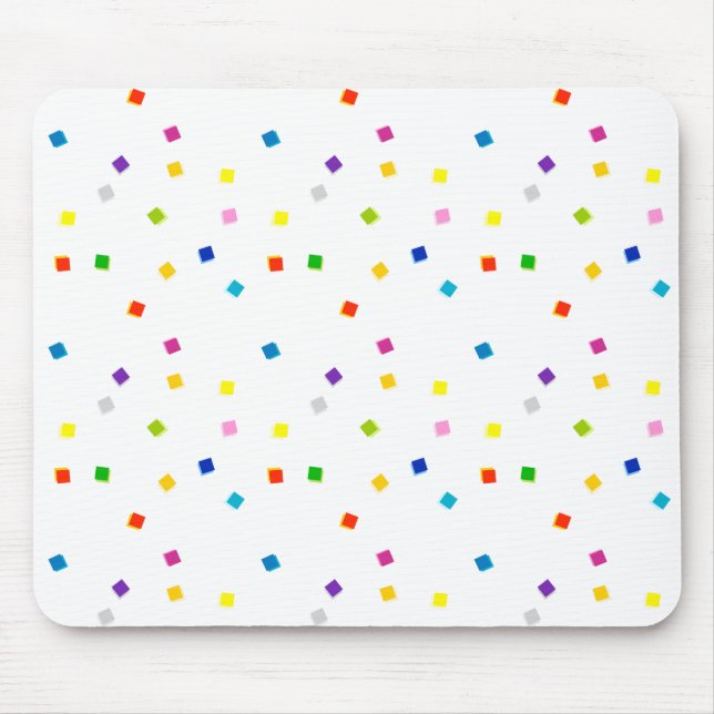 Quadrado Colorido Confetti Mousepad (Frente)